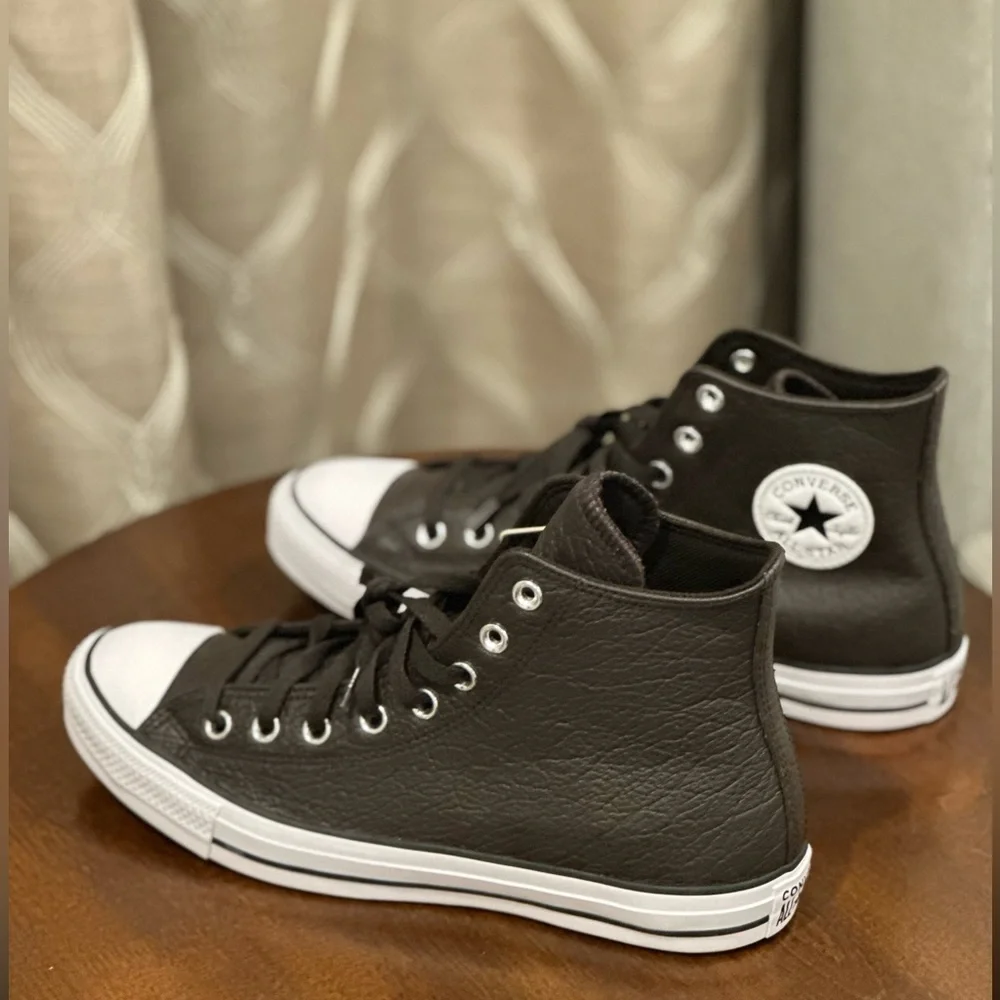 Converse All Star Chuck Taylor New Brown Leather Sneakers - NWT - Picture 8 of 13